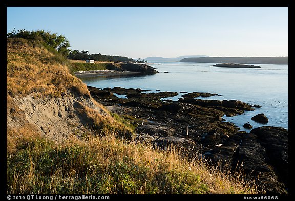 Cattle Point coastline with Lopez Island, San Juan Islands National Monument. Washington