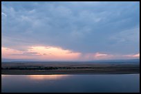 Columbia River and distant rainstorm at sunset, Hanford Reach National Monument. Washington ( color)