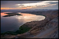 Sunset over Columbia River from White Cliffs, Hanford Reach National Monument. Washington ( color)