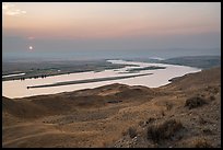 Sun setting over Columbia River, Hanford Reach National Monument. Washington ( color)
