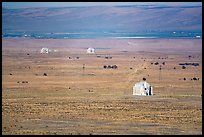 Nuclear reactors and powerlines, Hanford site. Washington ( color)