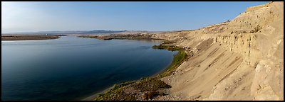 White Bluffs and Columbia River, Hanford Reach National Monument. Washington (Panoramic color)