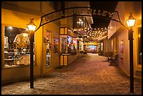 Gaslight Alley by night. Jackson, Wyoming, USA (color)