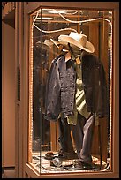 Western-style fashion on display. Jackson, Wyoming, USA (color)