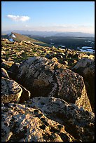 Rocks in late afternoon, Beartooth Range, Shoshone National Forest. Wyoming, USA ( color)