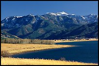 Palissades Reservoir and Snake Range. Wyoming, USA (color)