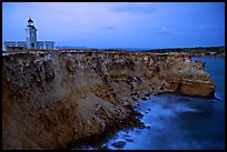 Lighthouse and cliffs at dusk, Cabo Rojo. Puerto Rico ( color)