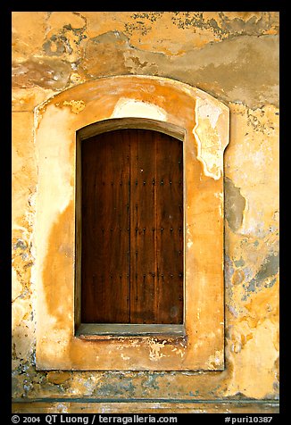 Door in El Morro Fortress. San Juan, Puerto Rico