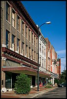 Sidewalk and historic downtown buildings. Selma, Alabama, USA ( color)