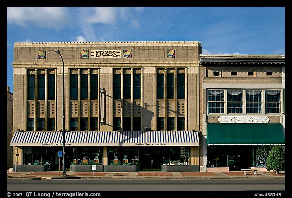 Historic store buildings. Selma, Alabama, USA (color)