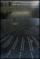 Table and wall with flowing water, Civil Rights Memorial. Montgomery, Alabama, USA