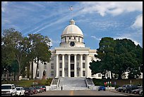 Alabama Capitol and street. Montgomery, Alabama, USA (color)