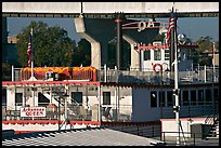 Decks of riverboat Arkansas Queen. Little Rock, Arkansas, USA (color)