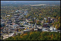 City in fall from above. Hot Springs, Arkansas, USA ( color)