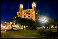 Historic hotel by night. Hot Springs, Arkansas, USA ( color)