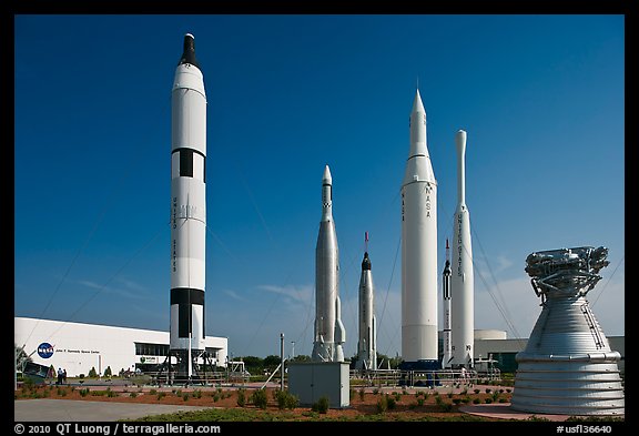 Saturn Rockets, John F. Kennedy Space Center. Cape Canaveral, Florida, USA (color)