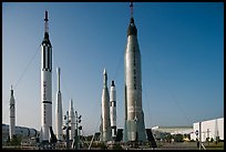 Gemini Titan and Atlas Mercury rockets on display,Kennedy Space Centre. Cape Canaveral, Florida, USA (color)