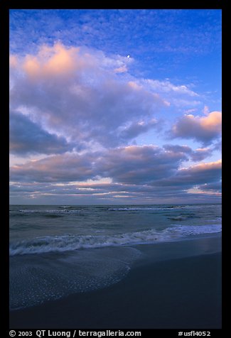 Beach at sunrise, Sanibel Island. Florida, USA (color)
