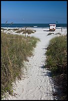 Sandy path leading to beach, Jetty Park. Cape Canaveral, Florida, USA ( color)