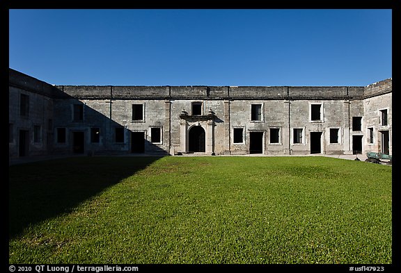 Interior courtyard, Castillo de San Marcos National Monument. St Augustine, Florida, USA