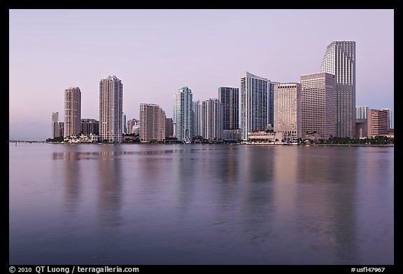 Downtown skyline at dawn, Miami. Florida, USA