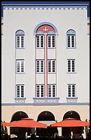 Art Deco hotel facade, Miami Beach. Florida, USA (color)