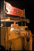 Food stall selling conch fritters on Mallory Square. Key West, Florida, USA (color)