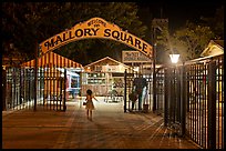 Mallory Square shops at night. Key West, Florida, USA ( color)