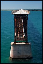 Old bridge in Bahia Honda Channel. The Keys, Florida, USA ( color)