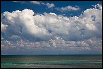 Clouds floating above Atlantic Ocean, Matacumbe Key. The Keys, Florida, USA ( color)