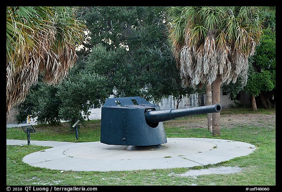 Artillery turret, Fort De Soto Park. Florida, USA (color)