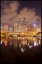 Downtown Tampa skyline at night, Tampa. Florida, USA ( color)