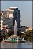 Fountain, Lake Eola, Sumerlin Park. Orlando, Florida, USA ( color)