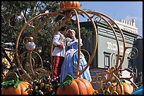 Cinderalla and prince characters on parade float. Orlando, Florida, USA