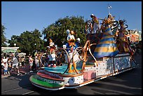 Float with Disney characters on Main Street. Orlando, Florida, USA