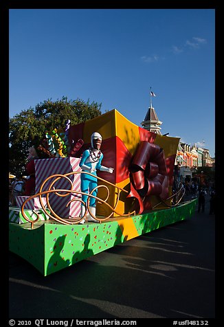 Parade float on Main Street, Magic Kingdom, Walt Disney World. Orlando, Florida, USA (color)