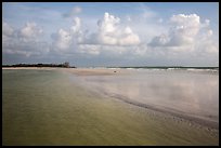 Beach and shallow flats, Fort De Soto beach. Florida, USA (color)
