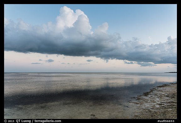 Thunderstorm clouds at sunset, Little Duck Key. The Keys, Florida, USA