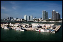 Coast guard station and Miami Beach. Florida, USA ( color)