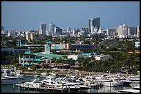 Marina and Miami Beach. Florida, USA ( color)