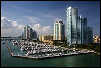 Miami Beach marina and high-rises. Florida, USA ( color)
