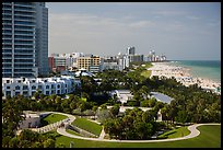 Miami Beach south end and beach. Florida, USA ( color)