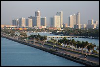 Causeway and Miami skyline. Florida, USA ( color)