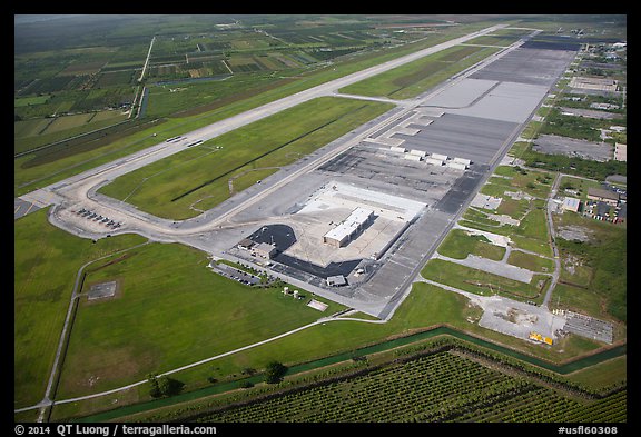 Aerial view of Homestead air force base. Florida, USA (color)