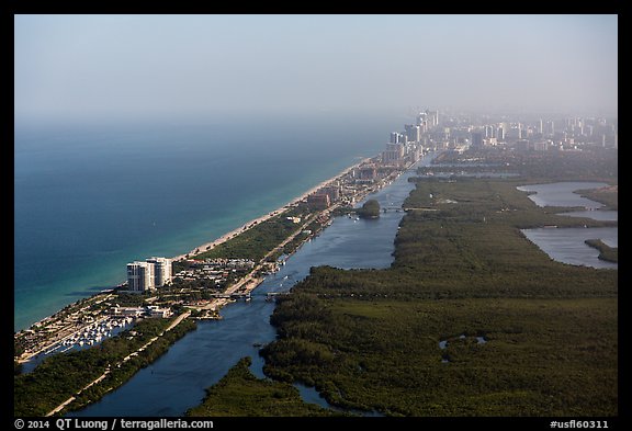Aerial view of Fort Lauderdale Coast. Florida, USA (color)