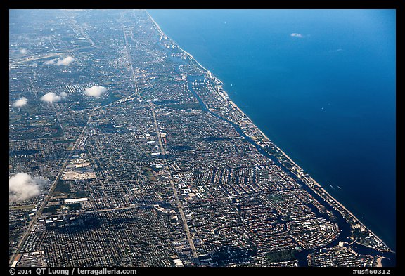 Aerial view of Fort Lauderdale. Florida, USA