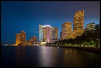 Brickell Skyline at night from Bayfront Park, Miami. Florida, USA ( color)