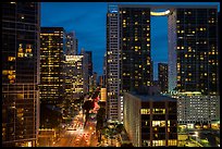 Brickell Avenue and downtown at night, Miami. Florida, USA ( color)