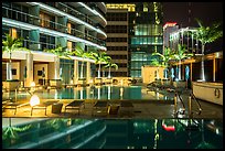 Hotel Epic pool at night, Miami. Florida, USA ( color)