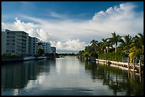 Biscayne Bay glassy arm between islands, North Beach. Florida, USA ( color)